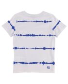 T-Shirt en Coton Chuck à petit motif tie & dye blanc/bleu