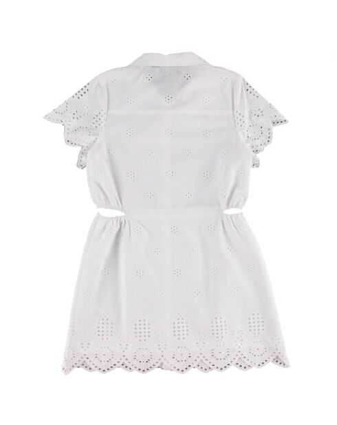 Abito Abie in cotone con ricamo bianco