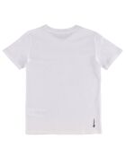 T-Shirt en Coton Chester à logo rond blanc