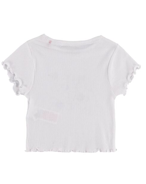 T-Shirt en Coton côtelé Irun à logo écru