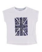 T-Shirt en Coton Keisha motif drapeau blanc