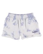 Short en Coton Geneva tie & dye blanc/bleu