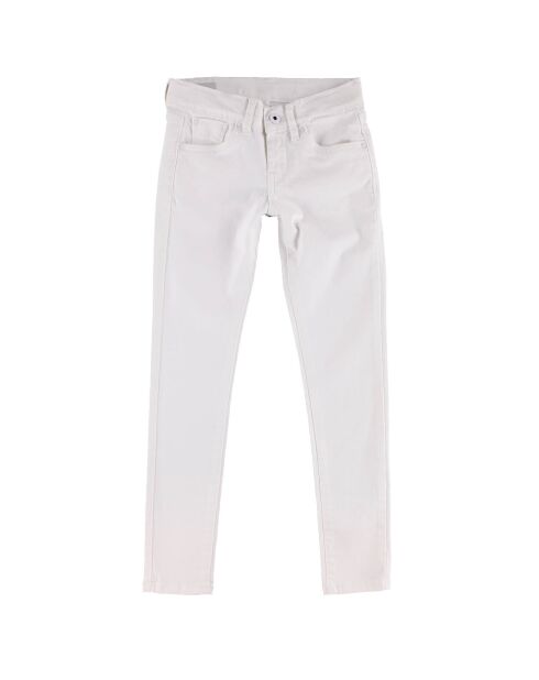 Jean en Toile de coton extensible Pixlette skinny blanc