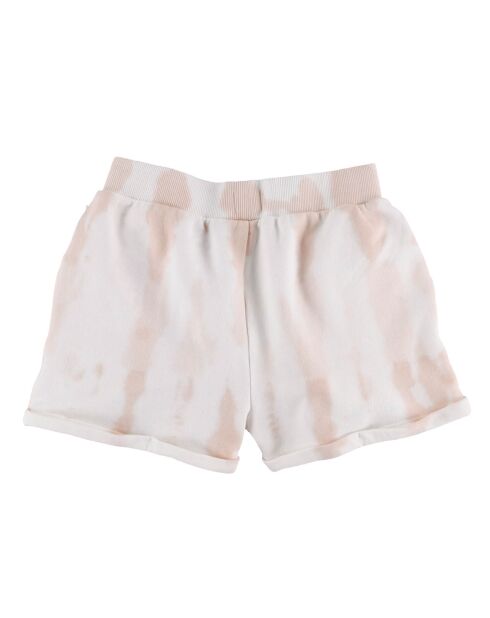 Short en Coton Grace tie & dye rose/blanc