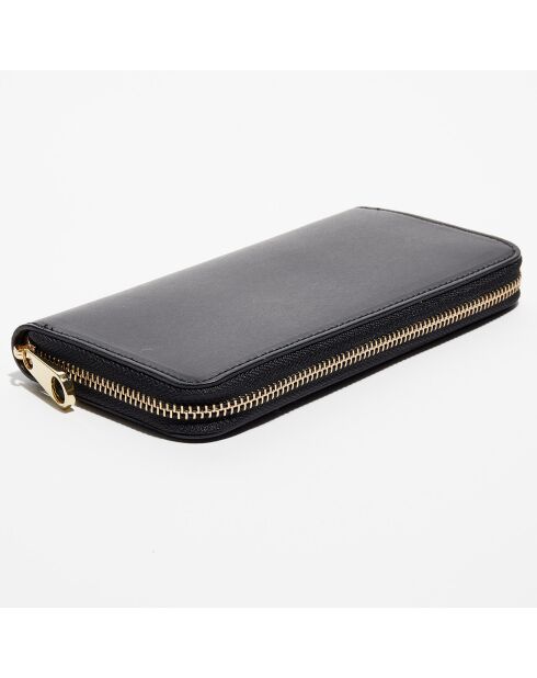 Portefeuille en Cuir Ali noir - 19.5x10.5 cm