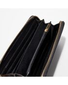 Portefeuille en Cuir Ali noir - 19.5x10.5 cm