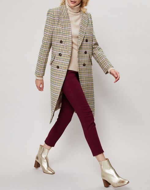 Manteau Bonita à carreaux multicolore