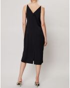 Robe satinée Lily Slip noire