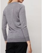 Pull 100% Laine Tippi gris clair