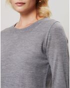 Pull 100% Laine Tippi gris clair