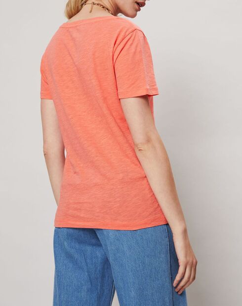 T-Shirt Soupir orange corail