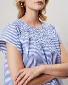 Top Smocks à rayures bleu/blanc