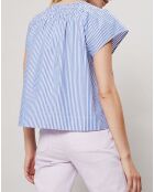 Top Smocks à rayures bleu/blanc