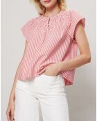 Top Smocks à rayures rouge/blanc