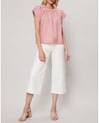 Top Smocks à rayures rouge/blanc