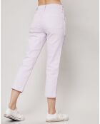 Jean Droit Leg Crop rose pâle