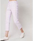 Jean Droit Leg Crop rose pâle