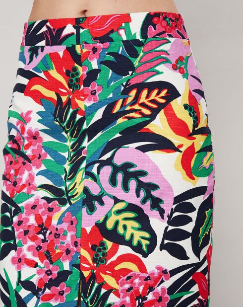 Jupe crayon imprimée floral multicolore
