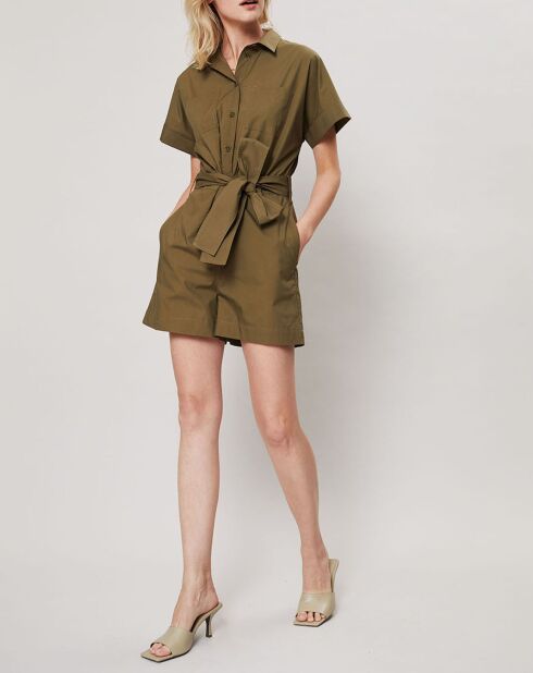 Combinaison ceinturée olive kaki