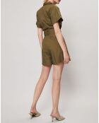 Combinaison ceinturée olive kaki