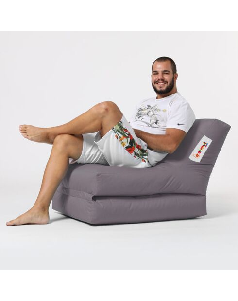 Pouf Siesta gris - 55x40x40 cm