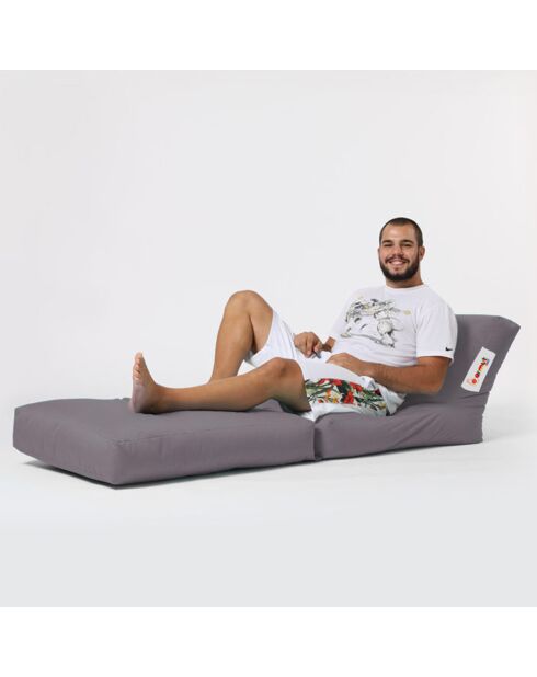 Pouf Siesta gris - 55x40x40 cm