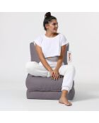 Pouf Siesta gris - 55x40x40 cm