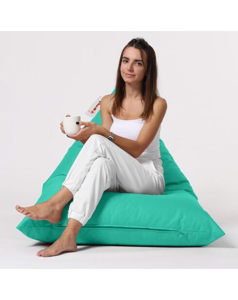 Pouf Pyramid turquoise - 145x35x90 cm