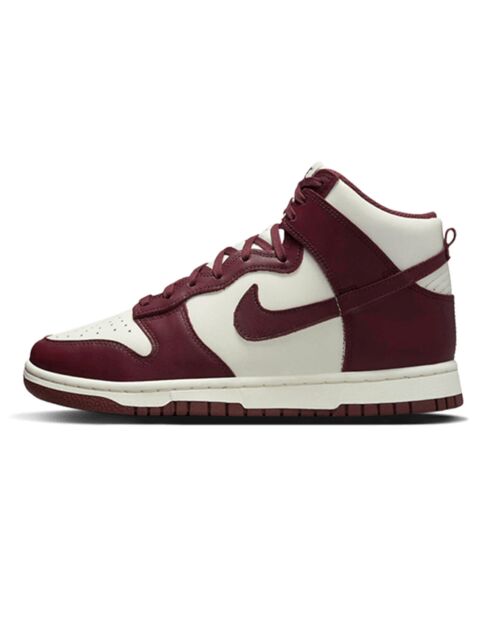 Burgundy Dunk High leren sneakers