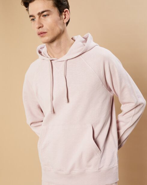 Sweat à capuche Light faded rose