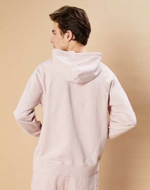 Sweat à capuche Light faded rose