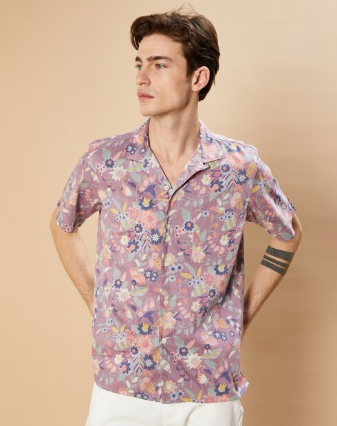 Chemise Slim Slam reverse floral