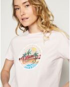 T-Shirt 100% Coton Bio Patch rose pâle