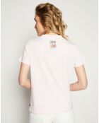 T-Shirt 100% Coton Bio Patch rose pâle