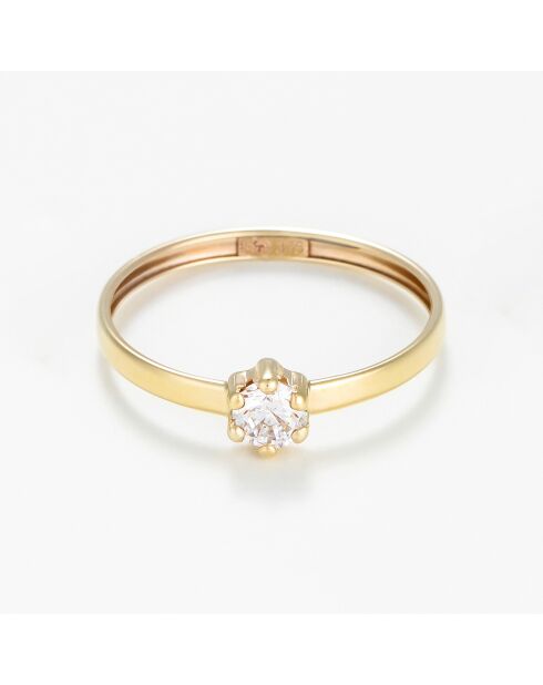 Bague Her Zirconium or jaune