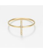 Bague Natura Zirconium or jaune