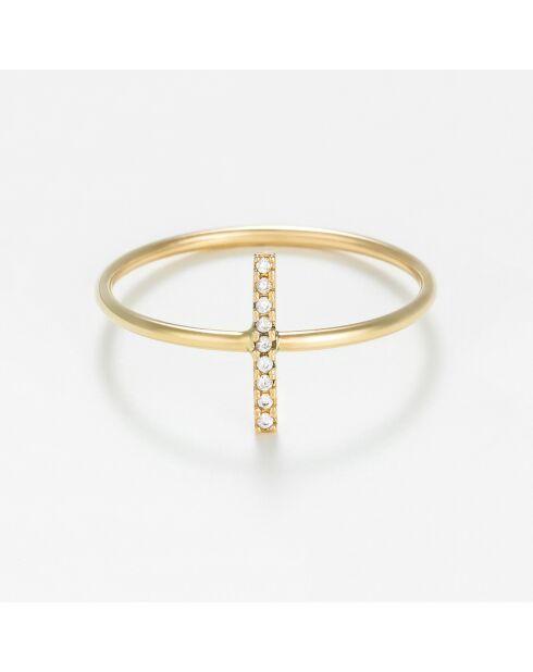 Bague Natura Zirconium or jaune