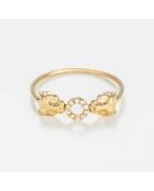 Fierce Zirkonium geelgouden ring