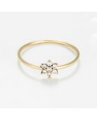 Bague Aster Zirconium or jaune