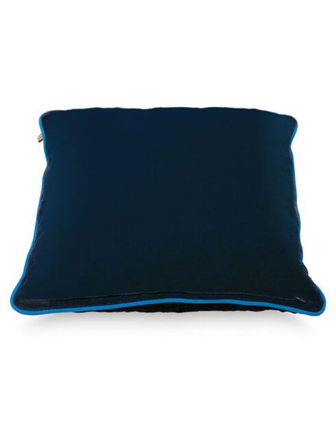 Coussin matelassé bleu - 50x50 cm
