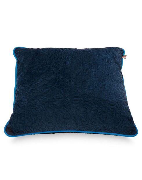 Coussin matelassé bleu - 50x50 cm