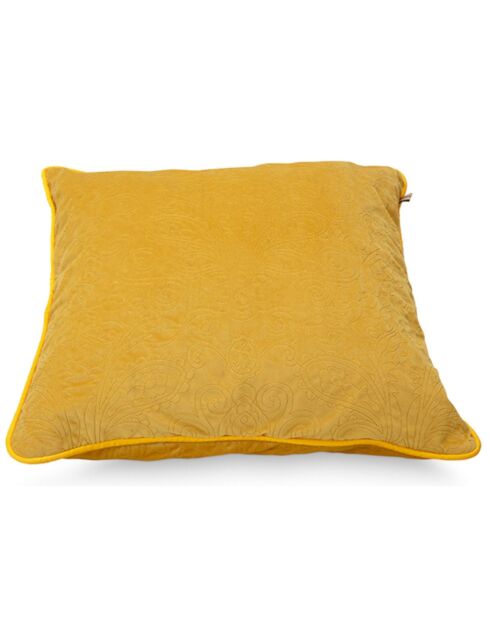 Coussin matelassé jaune - 50x50 cm