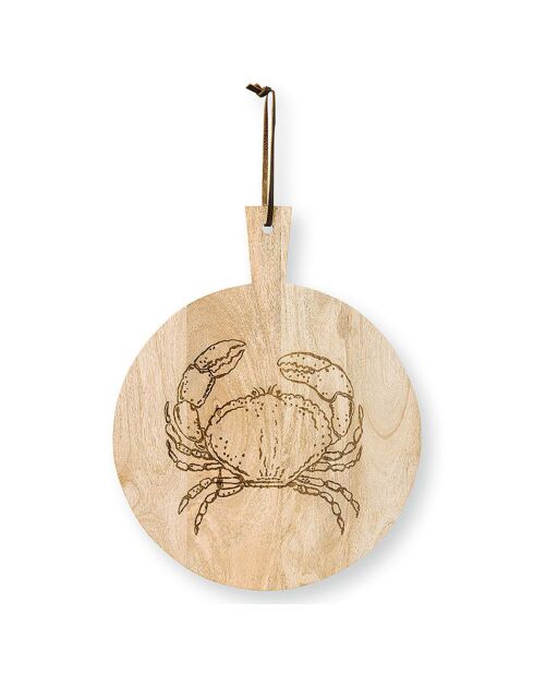 Planche à découper en manguier Crabe bois - 40x50 cm