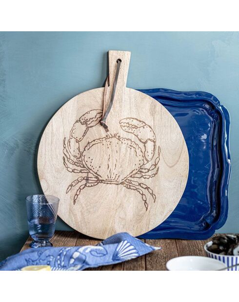 Planche à découper en manguier Crabe bois - 40x50 cm