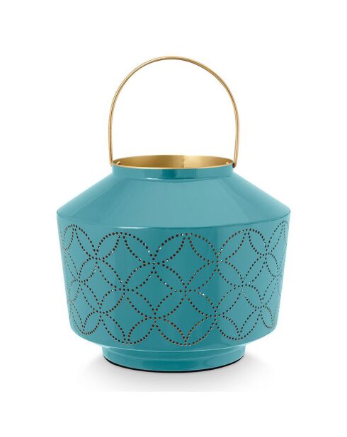 Lanterne émaillée verte - 21x10.5 cm