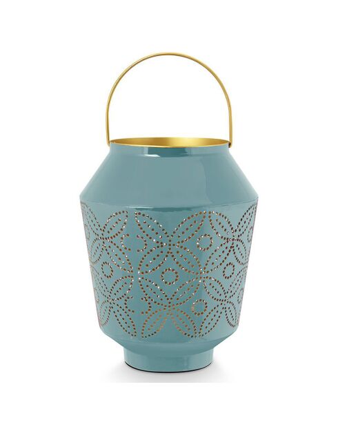 Lanterne émaillée verte - 24x12 cm