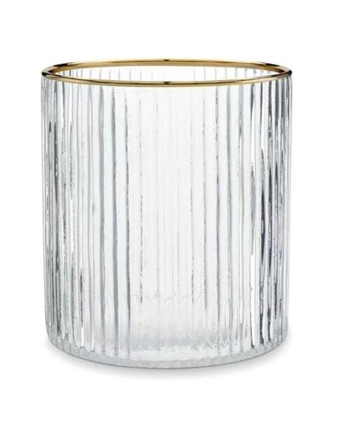 Photophore en verre transparent - D.10x11 cm