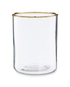 Photophore en verre transparent - D.12.5x13.5 cm