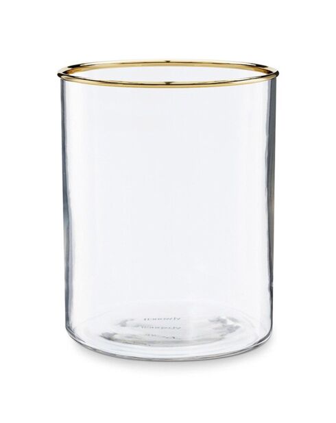 Photophore en verre transparent - D.12.5x13.5 cm