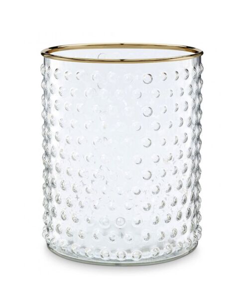 Photophore en verre transparent - D.12.5x16.5 cm